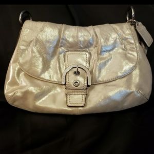 Coach shimmering white bag